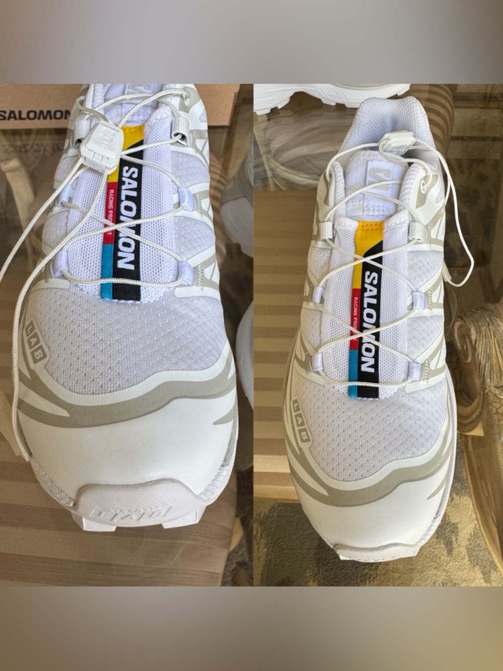 Salomon XT-6 White & Lunar Rock Unisex Women’s Men’s - Picture 10 of 12